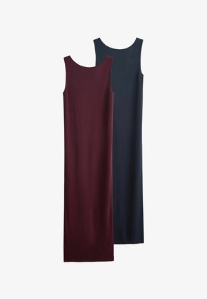 THE SET, 2 PACK - Maxi dress - navy blue burgandy red