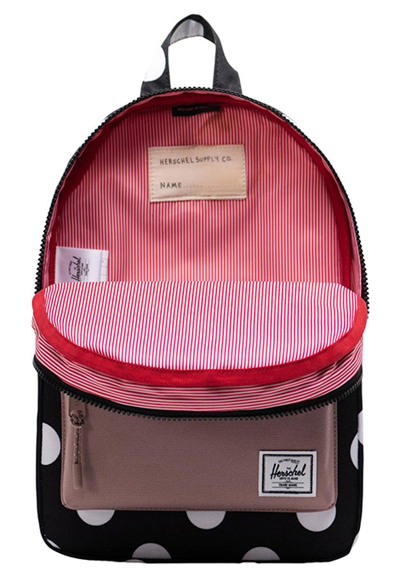 Herschel HERITAGE - Backpack - polka dot black and white/ash rose/black - Zalando Herschel HERITAGE - Backpack - polka dot black and white/ash rose/black - Zalando