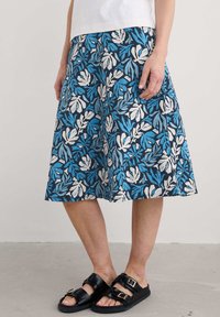 Seasalt Cornwall CALF - A-Linien-Rock - navy - cut out seaweed maritime