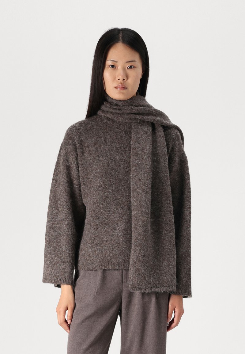 Gina Tricot SCARF  - Džemperis - brown melange