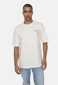 Only & Sons KENNY KURZARM  - T-Shirt print - weiß