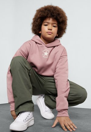 Converse SUSTAINABLE CORE HOODIE UNISEX - Džemperis su gobtuvu - night flamingo