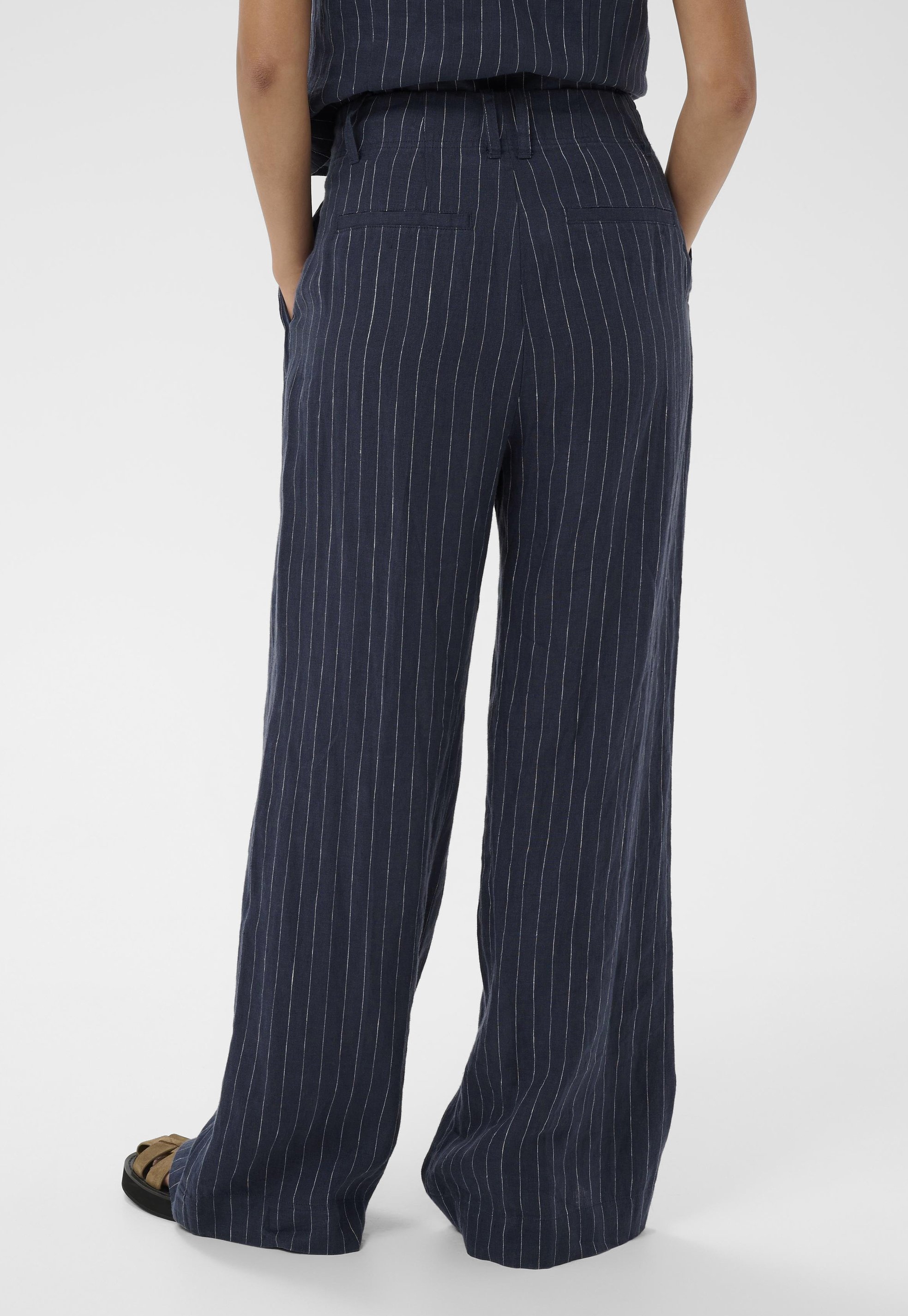 Part Two ALIYAPW PA - Trousers - blue nights pinstripe/dark blue