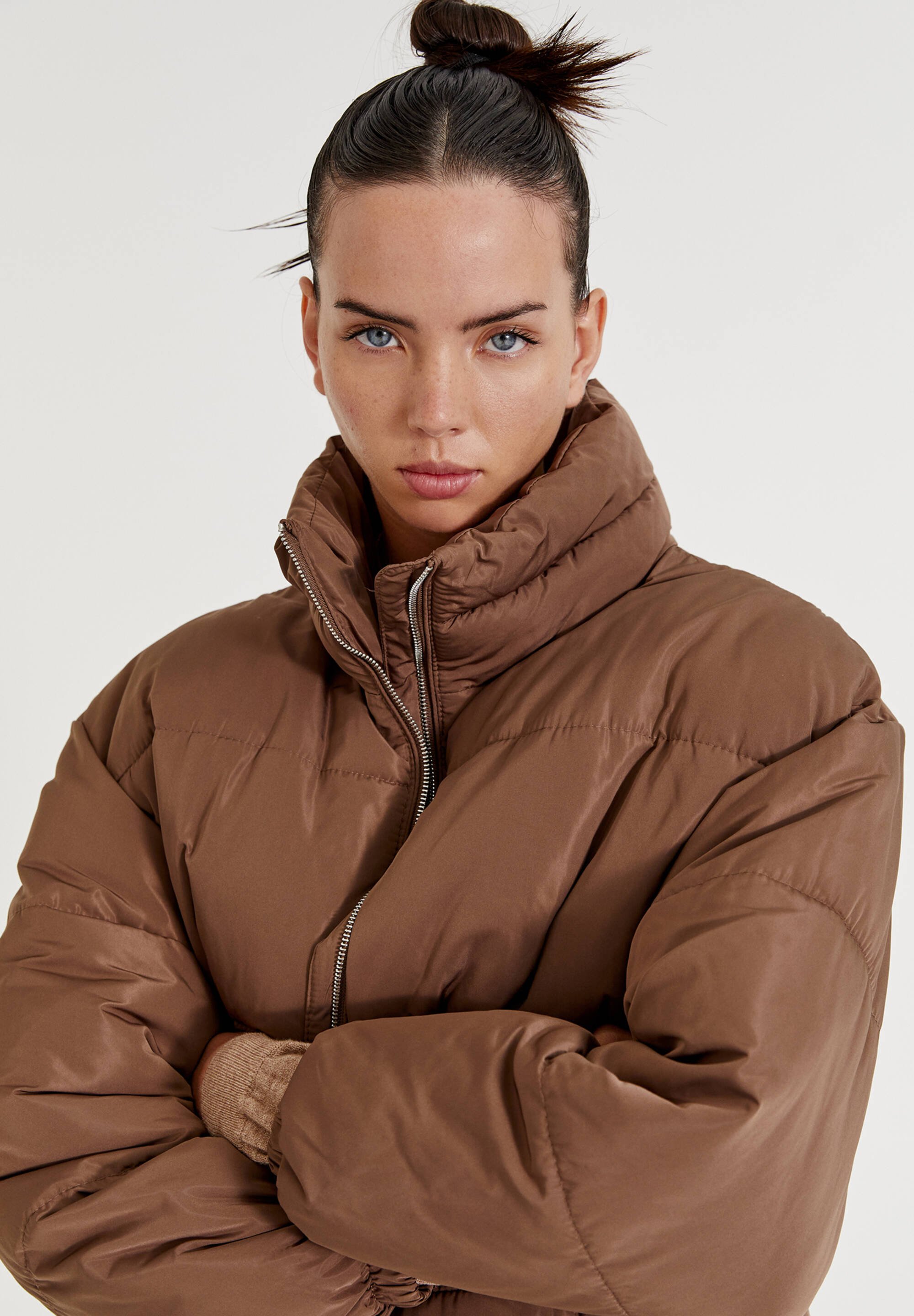 high neck puffer coat