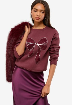Sweatshirt - burgundy red