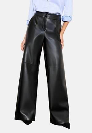 TAILORED WIDE   - Trousers - black