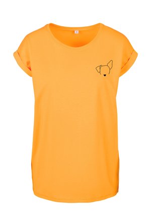 Urban Classics, DOG SHOULDER TEE - Μπλουζάκι με στάμπα - paradise orange