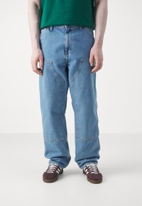 Carhartt WIP DOUBLE KNEE PANT - Džíny Straight Fit - blue stone bleached