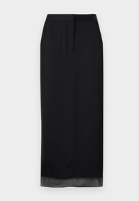 SHEER PANEL LAYER ANKLE SKIRT - Maxi sukně - ck black