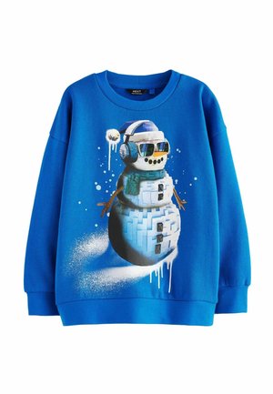 Next CHRISTMAS GRAPHIC CREW NECK   - REGULAR FIT - Felpa - blue snowman