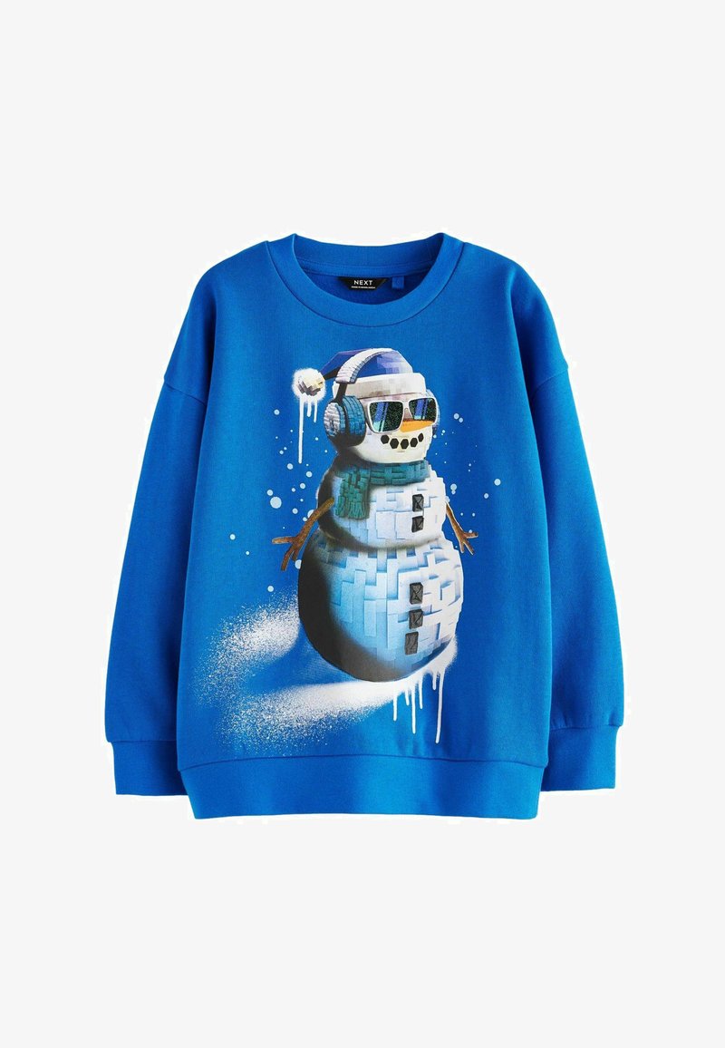 Next CHRISTMAS GRAPHIC CREW NECK - REGULAR FIT - Mikina - blue snowman