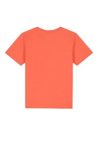 T-shirt met korte mouwen in koraaloranje, gemaakt van zachte katoen. Voorzien van een klassieke ronde hals en een minimalistisch ontwerp aan de achterkant zonder logo's.