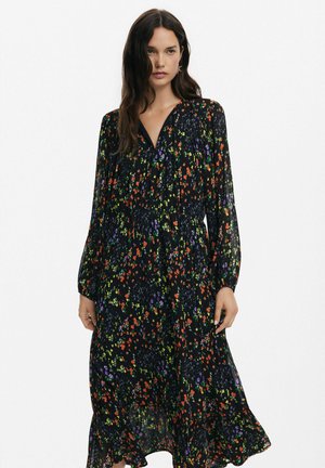 Desigual FLORAL MIDI - Vestito casual - black