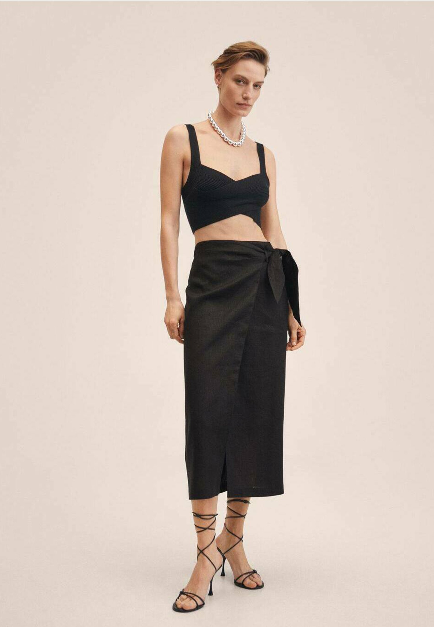 Mango PAREO - Gonna a portafoglio - zwart/nero - Zalando