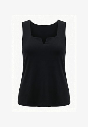 Ulla Popken, TOP, CARRÉ-AUSSCHNITT, ÄRMELLOS - Top - black