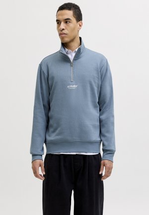 Jack & Jones JJESOHO QUARTER ZIP  - Φούτερ - blue mirage