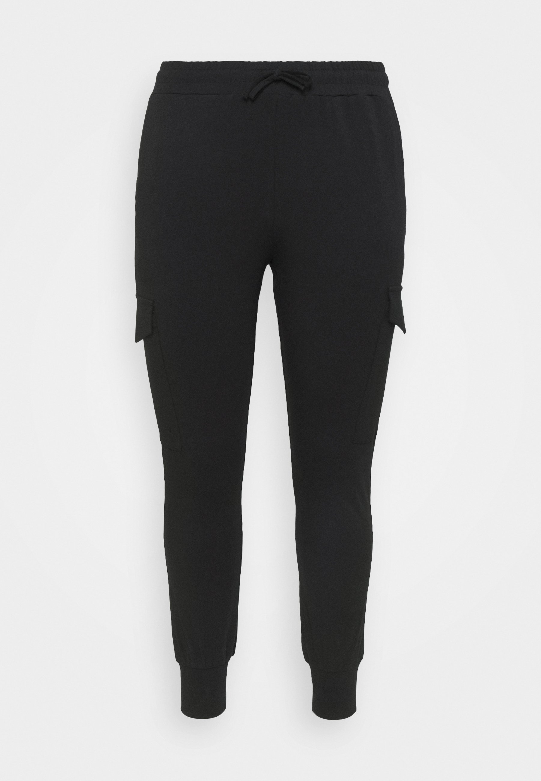Black deep cargo pants