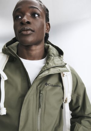 Columbia POURING ADVENTURE™ III JACKET - Αδιάβροχο μπουφάν - stone green