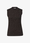 TOP MIT TURTLE NECK UND LEO-PRINT - Débardeur - molten earth