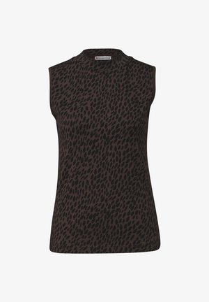 Street One, TOP MIT TURTLE NECK UND LEO-PRINT - Top - molten earth