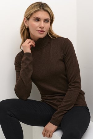 CUANNEMARIE ROLLNECK - Svetrík - demitasse melange