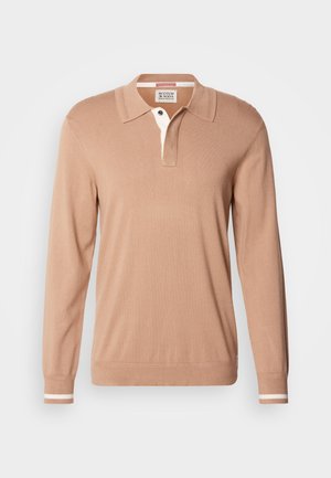 Scotch & Soda LONG SLEEVE POLO - Pulóver - tannin