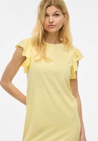 VILA VISUMMER FLÜGELÄRMEL - Maxikjole - pale banana