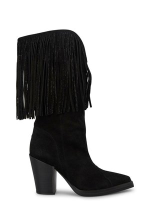 High heeled boots - black