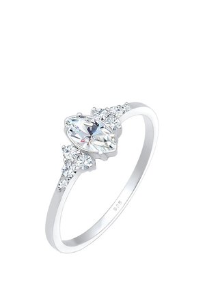 Elli CLASSIC SPARKLING SOLITAIRE - MIT KRISTALLEN VON SWAROVSKI® - Prsten - silver-coloured