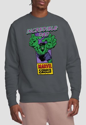 CORNER BOX FATHERS DAY INCREDIBLE HULK DAD - Sweatshirt - mottled grey