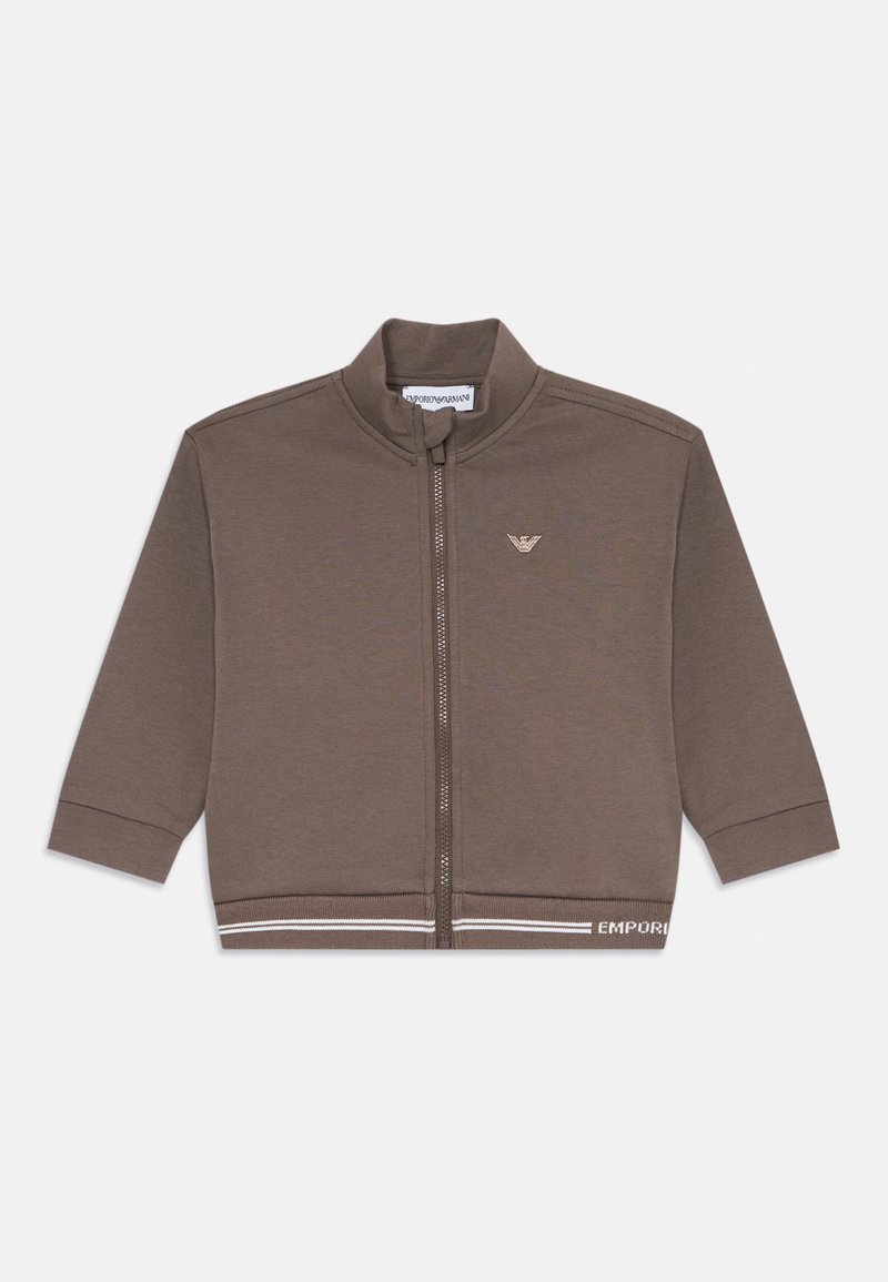 Emporio Armani Sweater met rits taupe