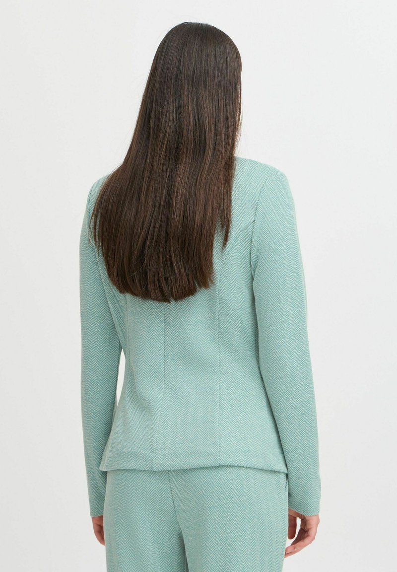 Manteau Blouson Zara Vert Menthe Jacquard – Taille L, Neuf Sans étiquettes, Style Casual Chic