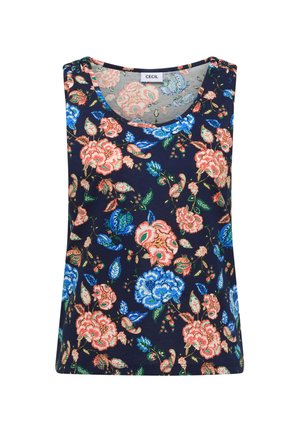 Cecil, TOP WITH GERUNDETEM V-NECK AND FLECHTDETAIL - Top - urban dark blue
