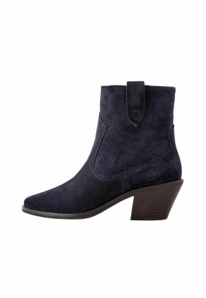 STANDARD WIDE FIT-FOREVER COMFORT BLOCK HEEL - Stivaletti texani / biker - new navy blue suede