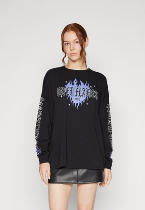 Even&Odd LONGSLEEVE OPEN FLAMES - T-shirt à manches longues - 802 - black