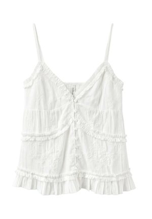 Stradivarius, LONG TOP - Débardeur - white