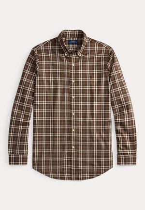 CUSTOM FIT PLAID TWILL SHIRT - Košeľa - 6979 brown/cream