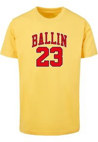 BALLIN 23 - Nyomott mintás póló - taxi yellow