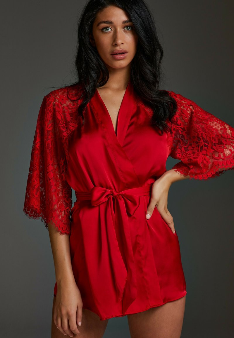 Damen Nachthemden | Hunkemöller JENNIFER Bademantel red/rot - AH81121 Damen Nachthemden | Hunkemöller JENNIFER Bademantel red/rot - AH81121