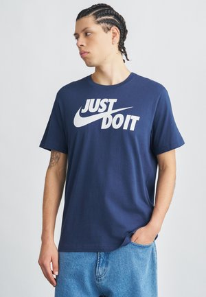 TEE JUST DO IT - Μπλουζάκι με στάμπα - midnight navy/white