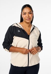 Active by Zizzi - MIT KAPUZE UND TASCHEN - Fleecetakki - birch Pienoiskuva 1
