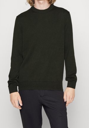 Stickad tröja - khaki