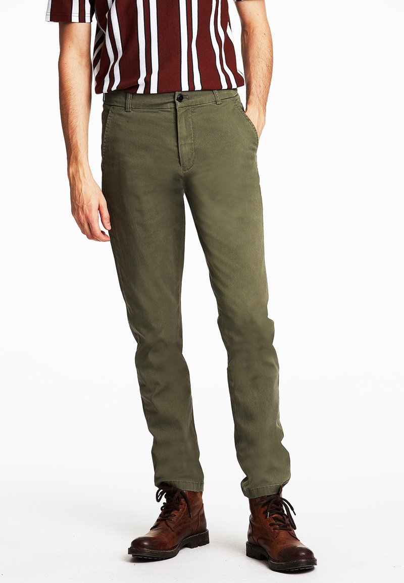 Lindbergh - SUPERFLEX  - Chino kalhoty - dk army, Zvětšit