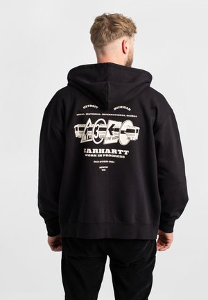 Carhartt WIP Sudadera con cremallera - black wax stone washed