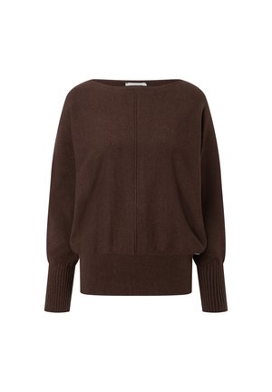 More & More, MORE & MORE WEITER OVERSIZE-PULLOVER, FLEDERMAUSÄRMEL - Strickpullover - brown