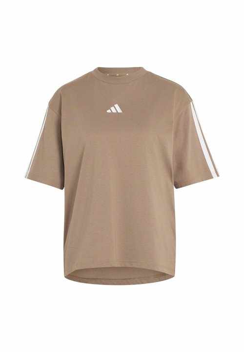 adidas CAMISETA DE MANGA CORTA ESSENTIALS BOYFRIEND - Camiseta estampada - khakhi six white — photo 5