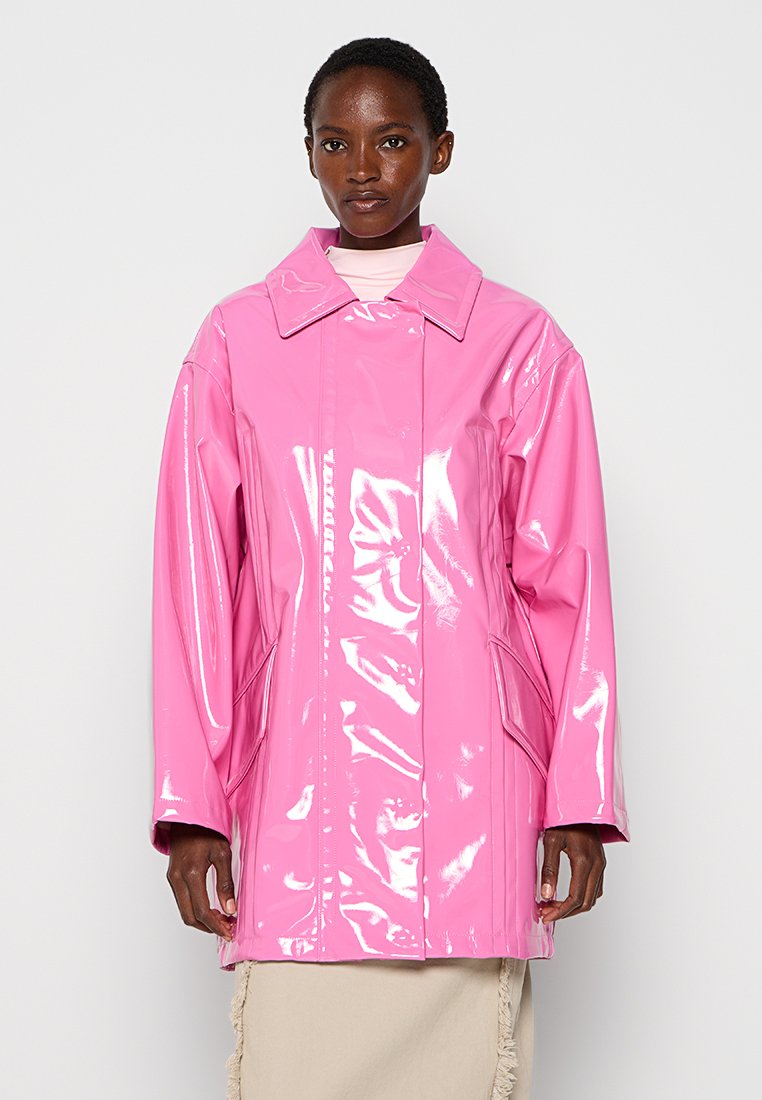 STAND STUDIO Halflange jas donkerroze