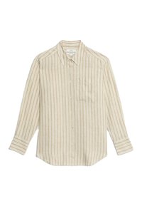 COLLARED OVERSIZED GIRLFRIEND STYLE - Košilová halenka  - natural beige