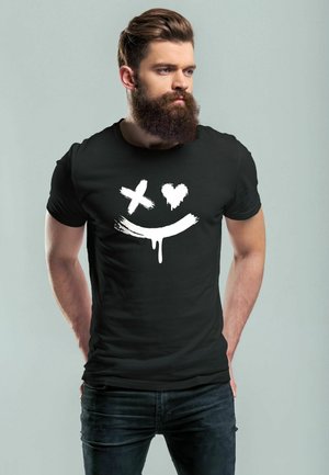 MIT SMILE TECHWEAR FASHION STREETS - T-Shirt print - schwarz