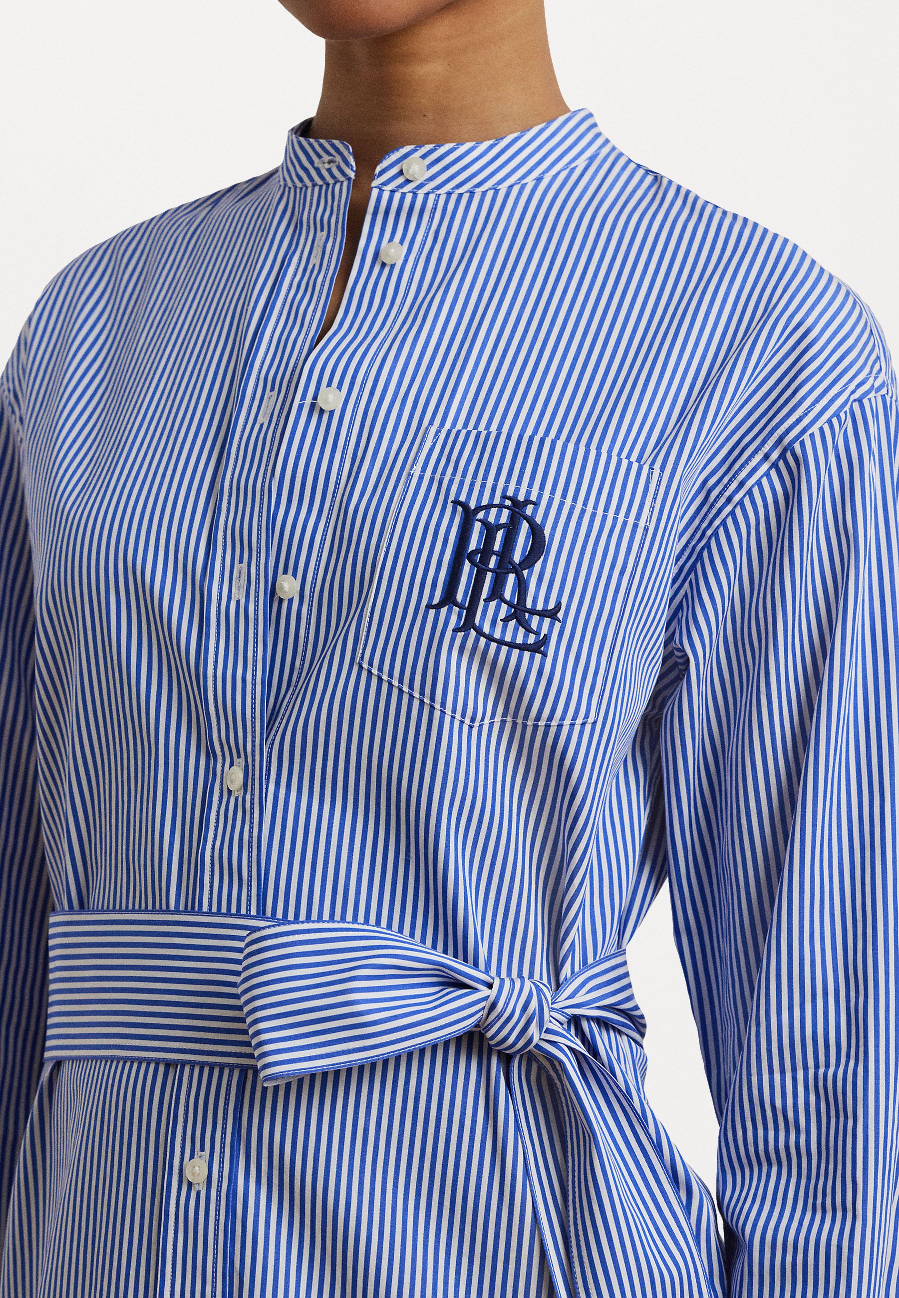 Lauren Ralph Lauren ★【シャツドレス】Broadcloth Striped Striped Belted Broadcloth Shirtdress for Women | Ralph
